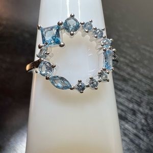 Dainty 925 Sterling Silver Open Circle Ring Size 7